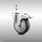 Service Caster 4 Inch 316SS Thermoplastic Rubber Swivel 3/8 Inch Stem Caster Total Lock Brake SCC-SS316TSTTL20S414-TPRB-381615 - alternate 1
